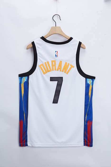 20/21 Brooklyn Nets DURANT #7 White City Basketball Jersey (Stitched)