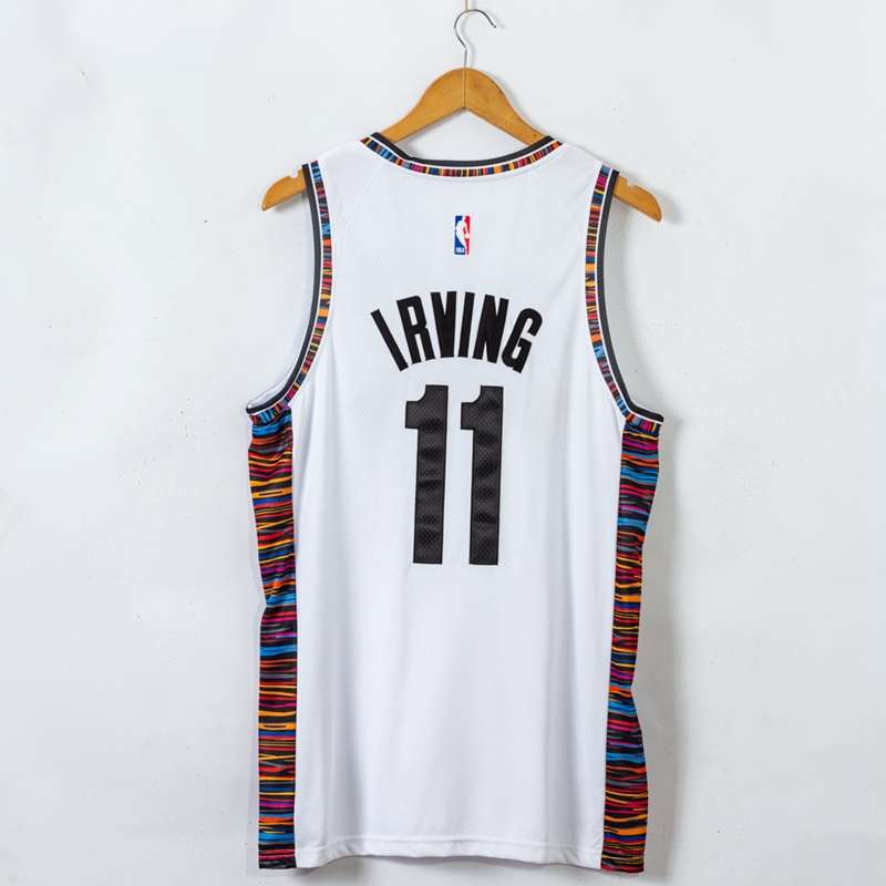 2020 Brooklyn Nets IRVING #11 White City Basketball Jersey 03 (Stitched)