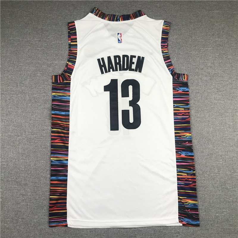 2020 Brooklyn Nets HARDEN #13 White City Basketball Jersey (Stitched)