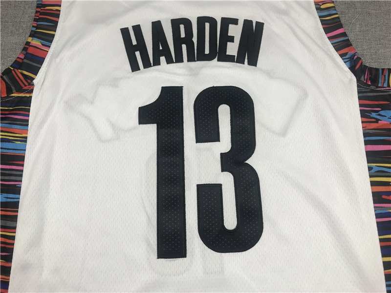 2020 Brooklyn Nets HARDEN #13 White City Basketball Jersey (Stitched)