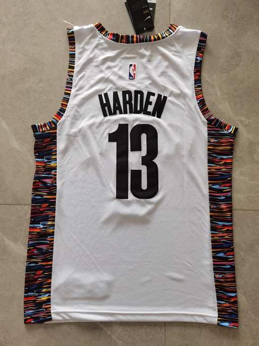 2020 Brooklyn Nets HARDEN #13 White City Basketball Jersey 02 (Stitched)