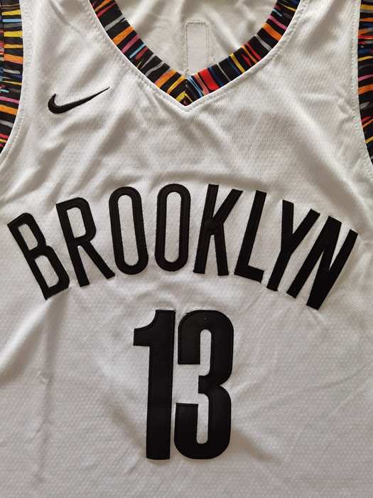 2020 Brooklyn Nets HARDEN #13 White City Basketball Jersey 02 (Stitched)