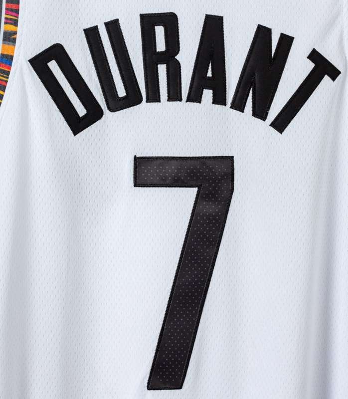 2020 Brooklyn Nets DURANT #7 White City Basketball Jersey 03 (Stitched)