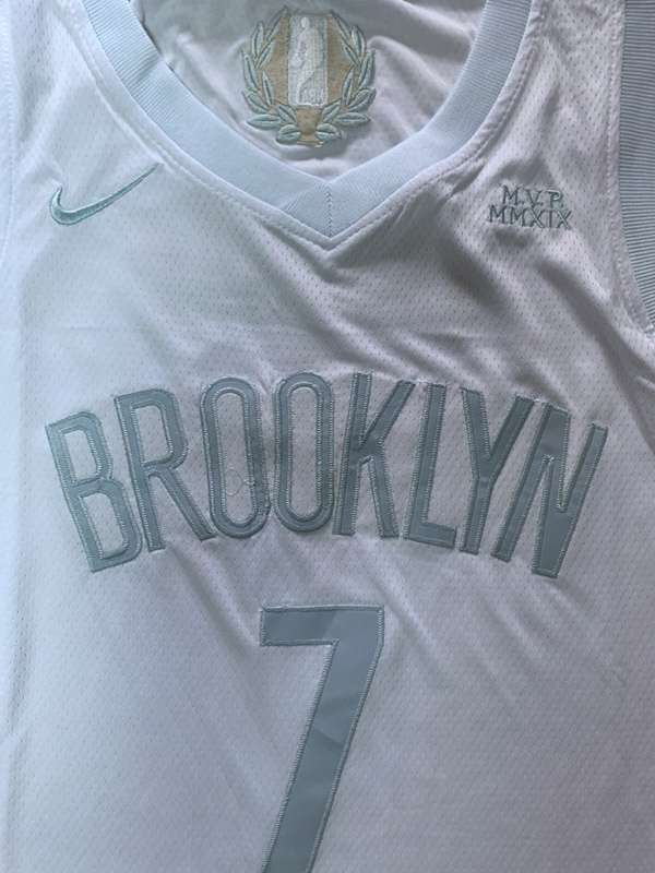 2020 Brooklyn Nets DURANT #7 White MVP Basketball Jersey (Stitched)