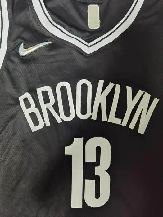 21/22 Brooklyn Nets HARDEN #13 Black Basketball Jersey (Stitched)