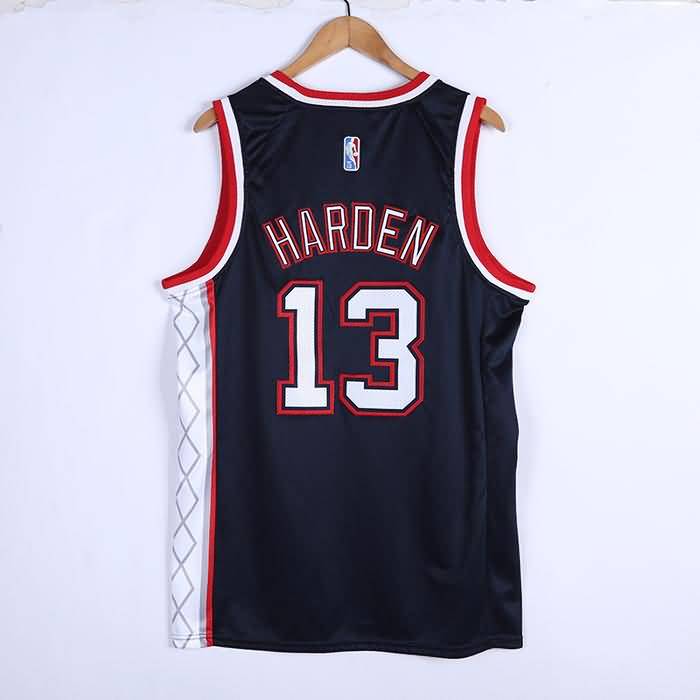 21/22 Brooklyn Nets HARDEN #13 Dark Blue City Basketball Jersey (Stitched)