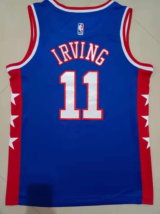 Brooklyn Nets IRVING #11 Blue Basketball Jersey (Stitched)