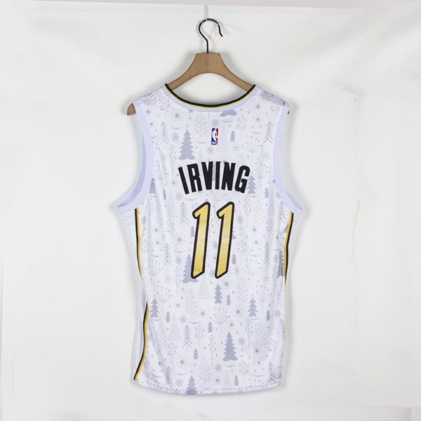 Brooklyn Nets IRVING #11 White Basketball Jersey (Stitched) 02