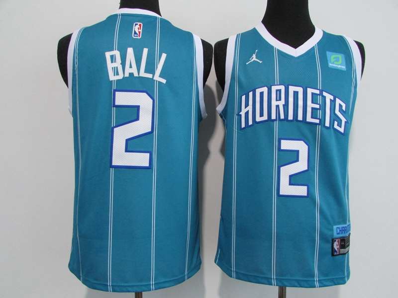 20/21 Charlotte Hornets BALL #2 Green AJ Basketball Jersey (Stitched)