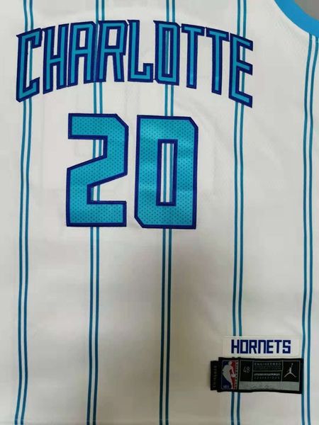 20/21 Charlotte Hornets HAYWARD #20 White AJ Basketball Jersey (Stitched)