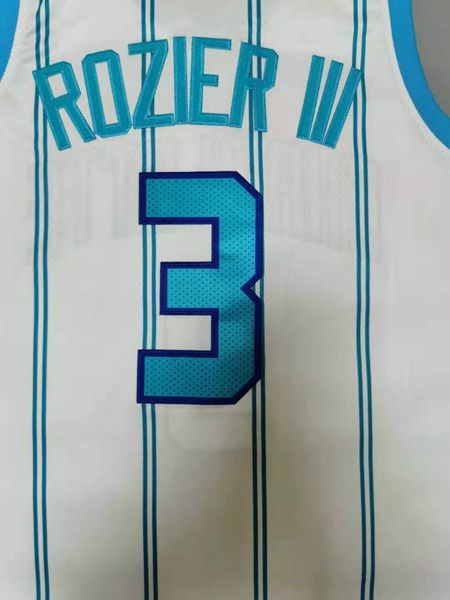 20/21 Charlotte Hornets ROZIER III #3 White AJ Basketball Jersey (Stitched)