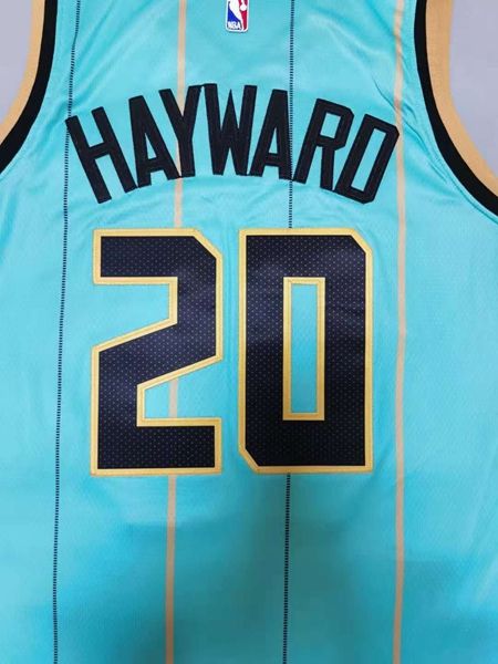 2020 Charlotte Hornets HAYWARD #20 Green AJ Basketball Jersey (Stitched)