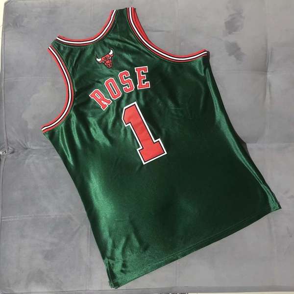 2008/09 Chicago Bulls ROSE #1 Green Classics Basketball Jersey 02 (Closely Stitched)