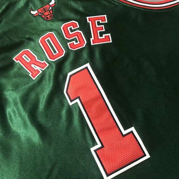 2008/09 Chicago Bulls ROSE #1 Green Classics Basketball Jersey 02 (Closely Stitched)