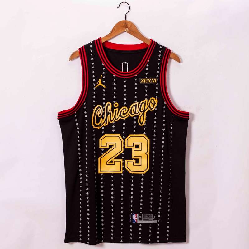 20/21 Chicago Bulls JORDAN #23 Black AJ Basketball Jersey (Stitched)