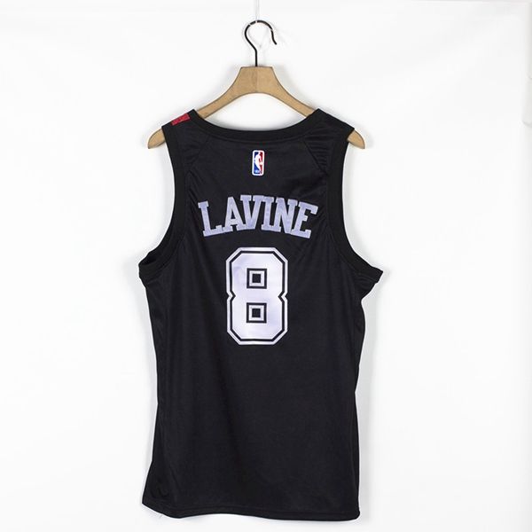 20/21 Chicago Bulls LAVINE #8 Black AJ Basketball Jersey (Stitched) 02