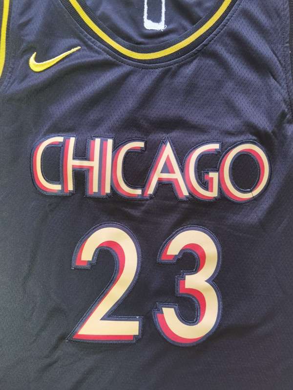 20/21 Chicago Bulls JORDAN #23 Black City Basketball Jersey (Stitched)