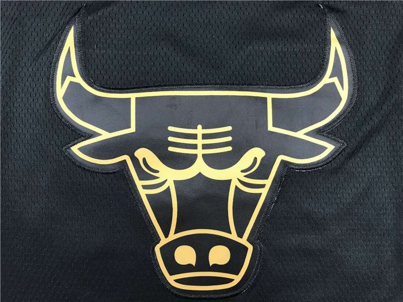 2020 Chicago Bulls JORDAN #23 Black Gold Basketball Jersey (Stitched)