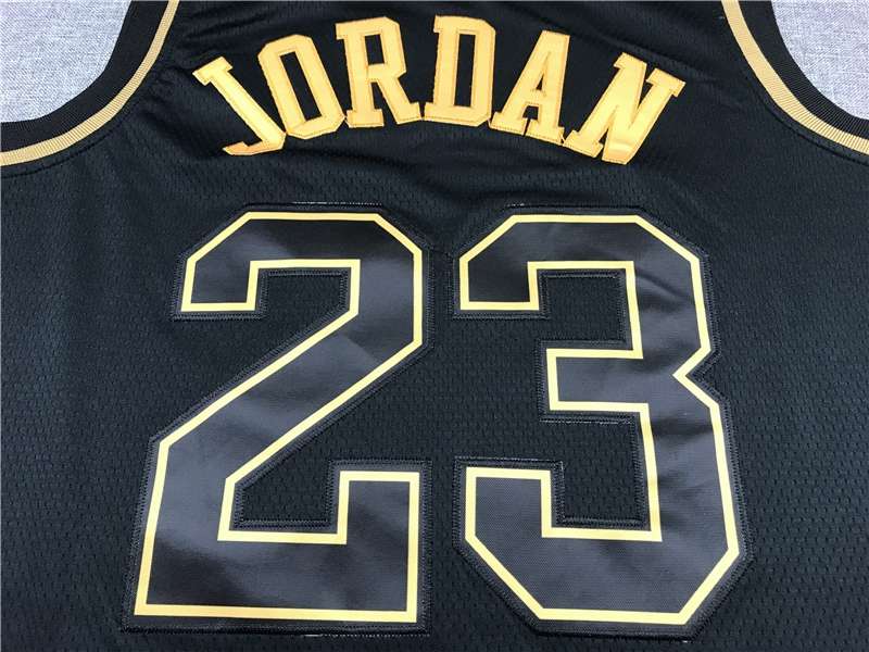 2020 Chicago Bulls JORDAN #23 Black Gold Basketball Jersey (Stitched)