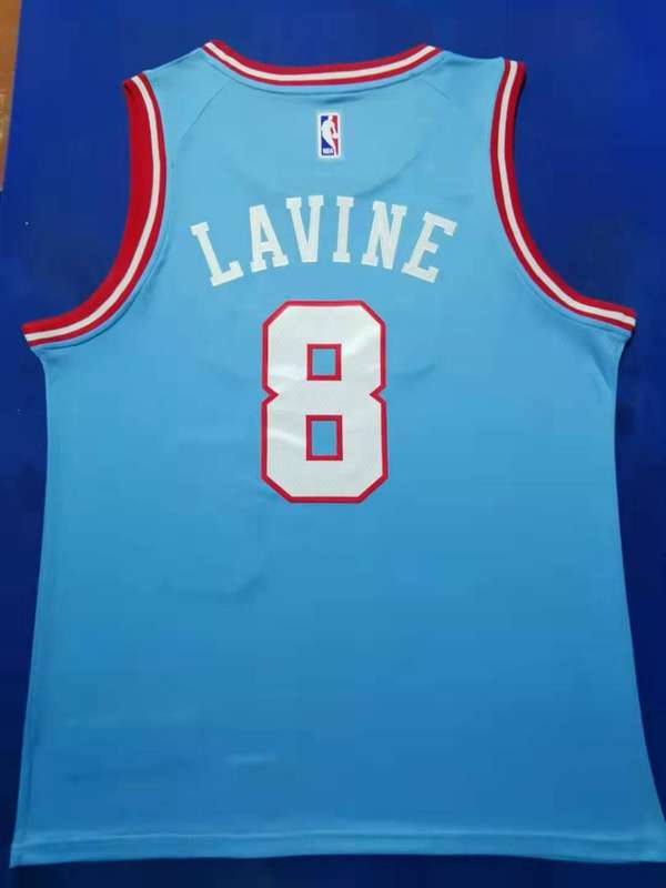 2020 Chicago Bulls LAVINE #8 Blue City Basketball Jersey (Stitched)