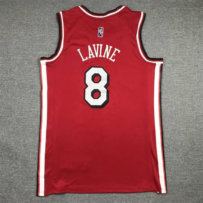 21/22 Chicago Bulls LAVINE #8 Red City Basketball Jersey (Stitched)