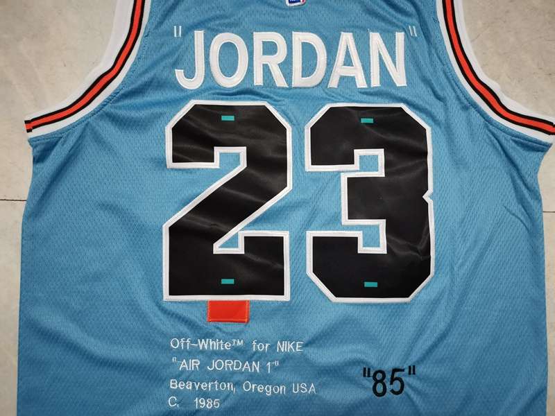 1985 Chicago Bulls JORDAN #23 Blue Classics Basketball Jersey (Stitched)