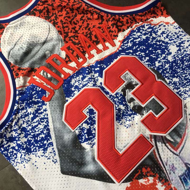 1991 Chicago Bulls JORDAN #23 White All Star Classics Basketball Jersey (Closely Stitched)