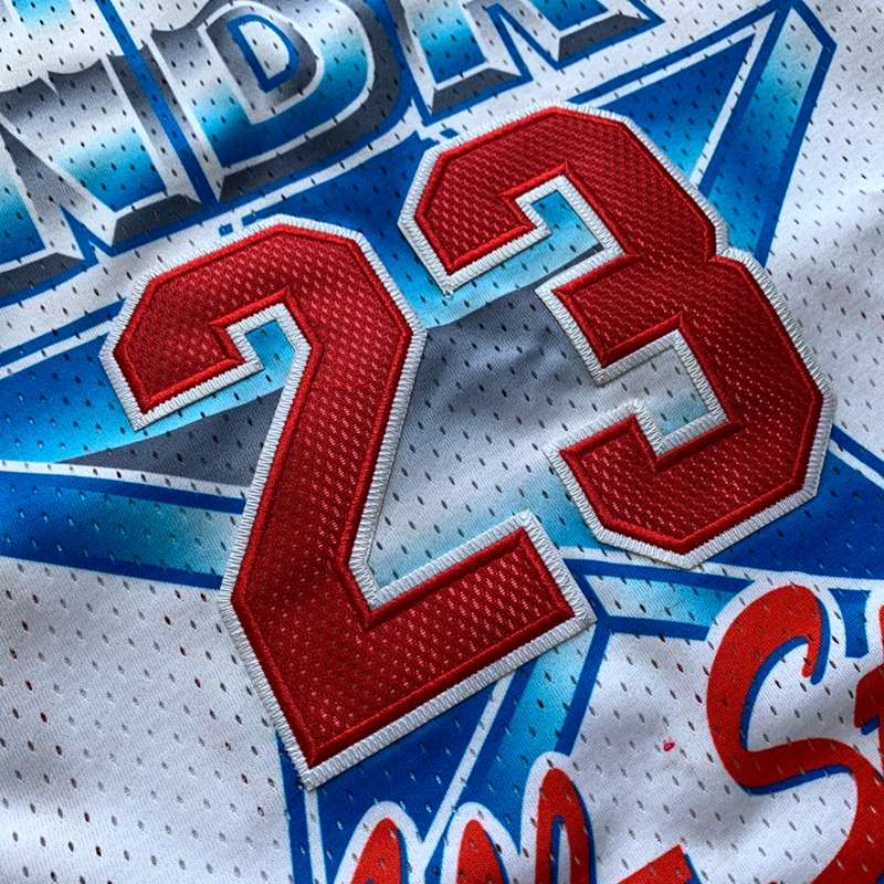 1991 Chicago Bulls JORDAN #23 White All Star Classics Basketball Jersey 02 (Closely Stitched)