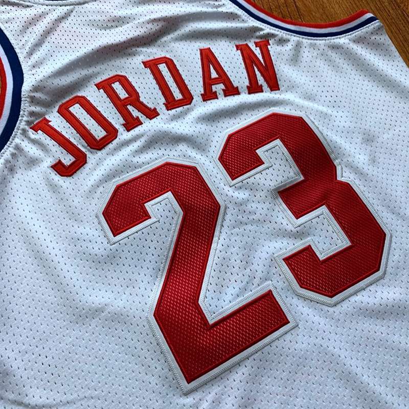 1991 Chicago Bulls JORDAN #23 White All Star Classics Basketball Jersey 02 (Closely Stitched)