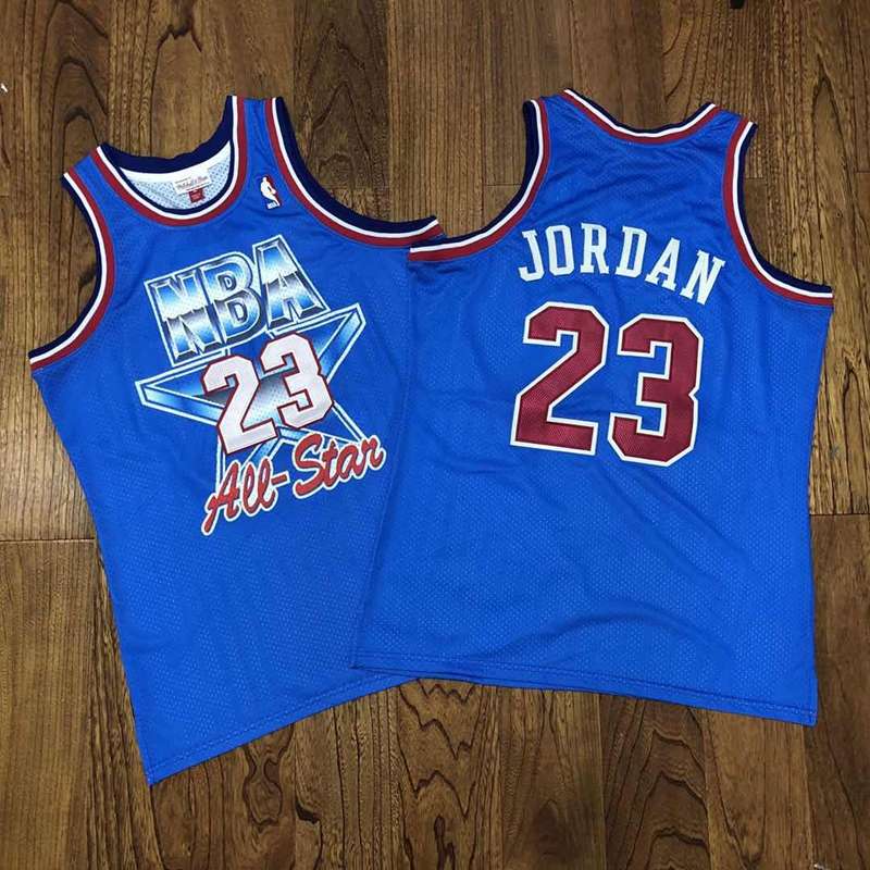 1993 Chicago Bulls JORDAN #23 Blue All Star Classics Basketball Jersey (Closely Stitched)