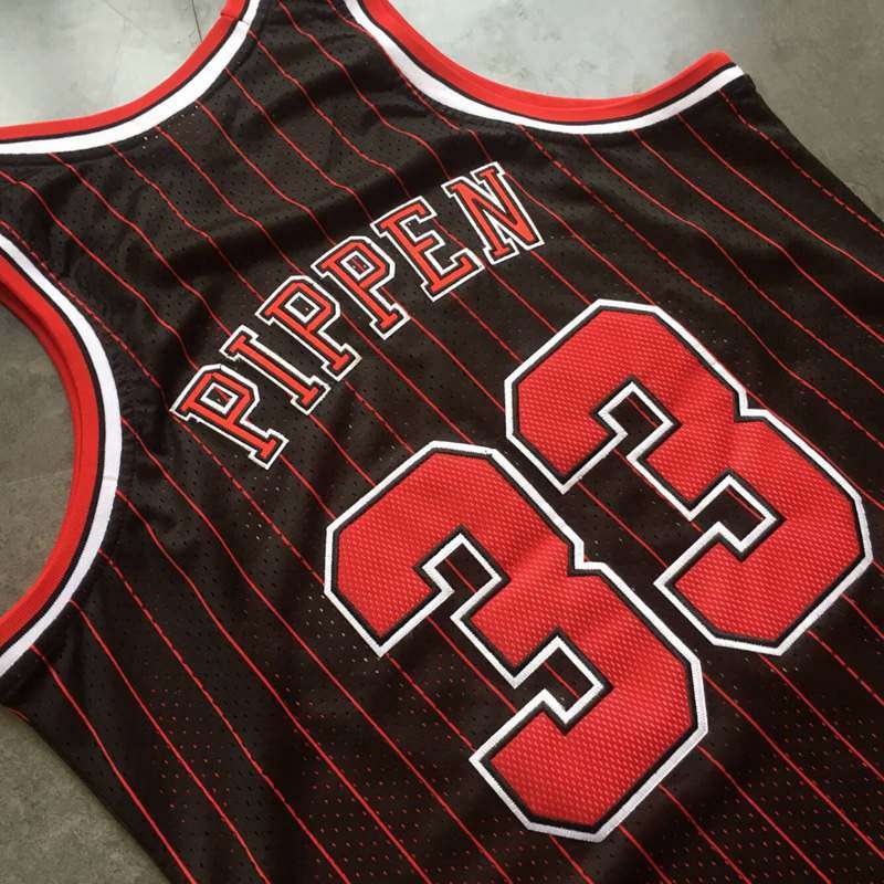 1995/96 Chicago Bulls PIPPEN #33 Black Classics Basketball Jersey (Closely Stitched)