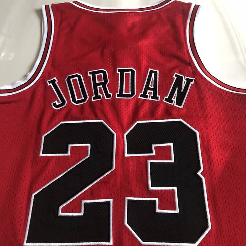 1995/96 Chicago Bulls JORDAN #23 Red Champion Classics Basketball Jersey (Closely Stitched)