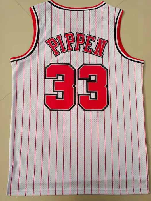 1995/96 Chicago Bulls PIPPEN #33 White Classics Basketball Jersey (Stitched)