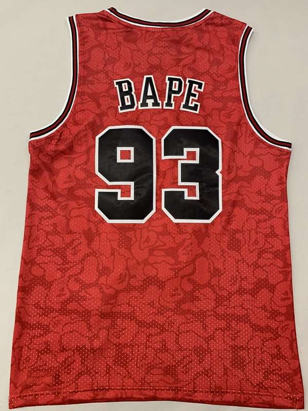 1996/97 Chicago Bulls BAPE #93 Red Classics Basketball Jersey (Stitched)