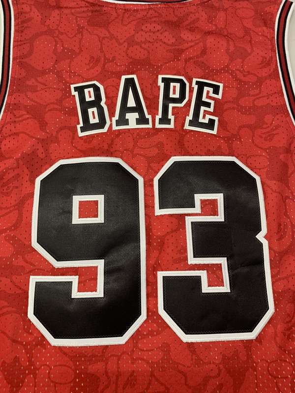 1996/97 Chicago Bulls BAPE #93 Red Classics Basketball Jersey (Stitched)