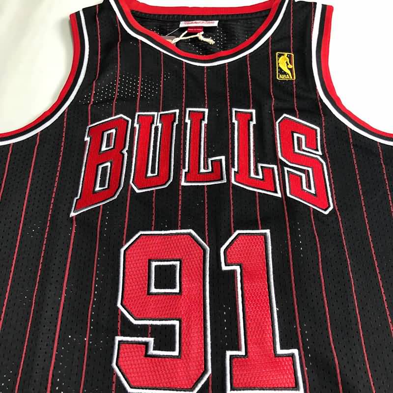 1996/97 Chicago Bulls RODMAN #91 Black Classics Basketball Jersey (Closely Stitched)