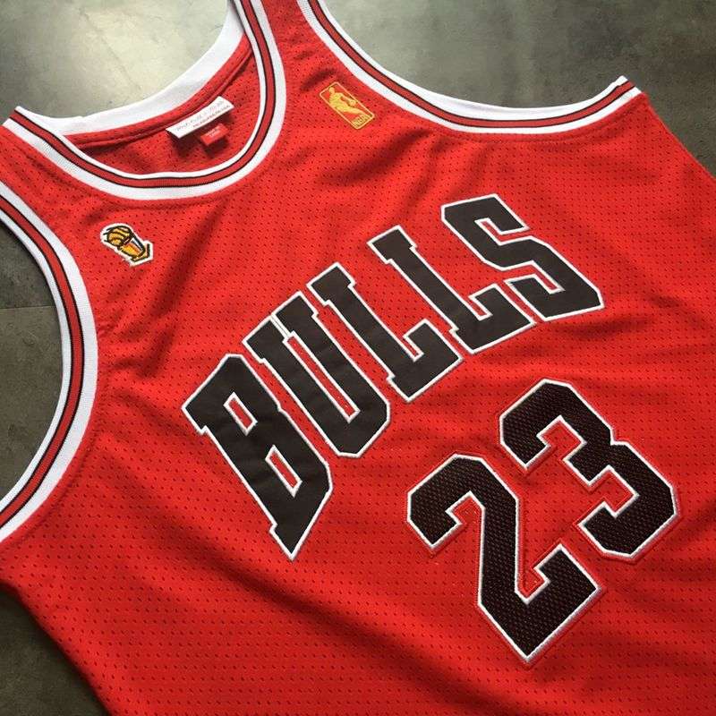 1996/97 Chicago Bulls JORDAN #23 Red Champion Classics Basketball Jersey (Closely Stitched)