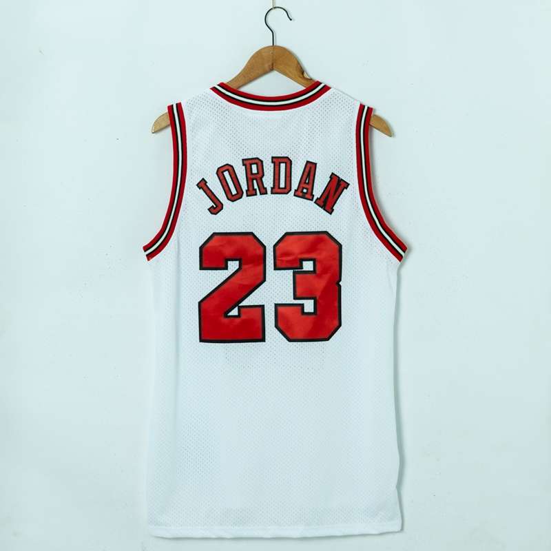 1996/97 Chicago Bulls JORDAN #23 White Champion Classics Basketball Jersey (Stitched)