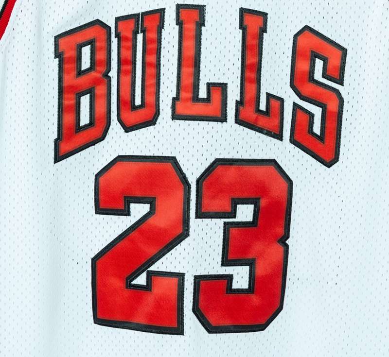 1996/97 Chicago Bulls JORDAN #23 White Champion Classics Basketball Jersey (Stitched)