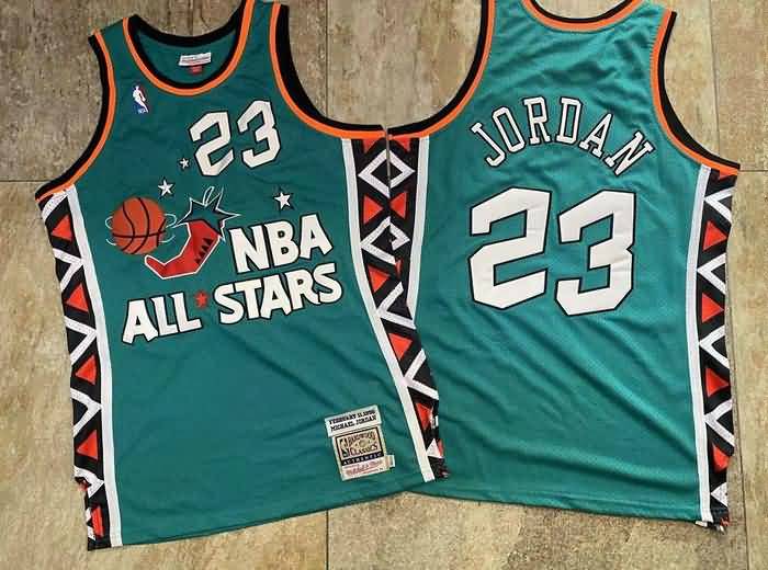 1996 Chicago Bulls JORDAN #23 Green ALL-STAR Classics Basketball Jersey (Closely Stitched)