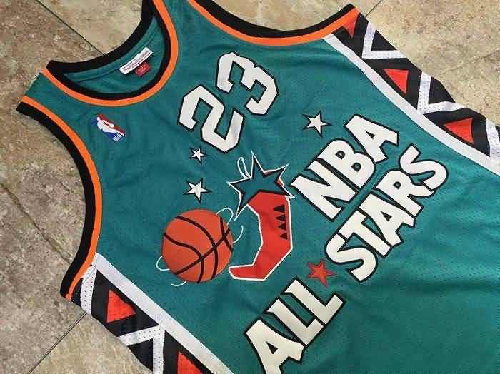 1996 Chicago Bulls JORDAN #23 Green ALL-STAR Classics Basketball Jersey (Closely Stitched)