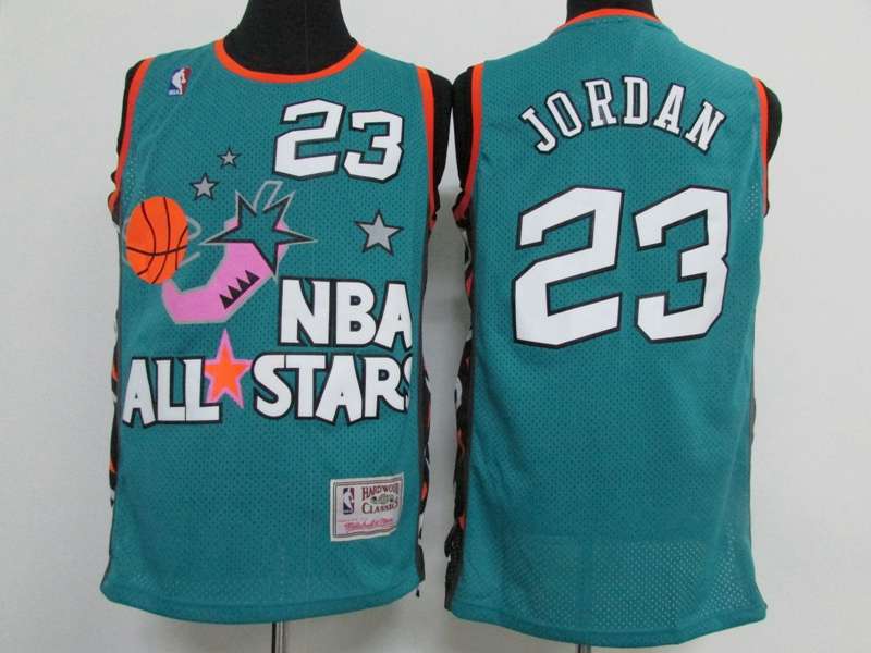 1996 Chicago Bulls JORDAN #23 Green All Star Classics Basketball Jersey (Stitched)