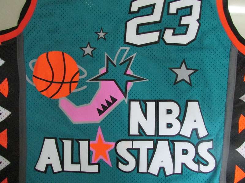 1996 Chicago Bulls JORDAN #23 Green All Star Classics Basketball Jersey (Stitched)