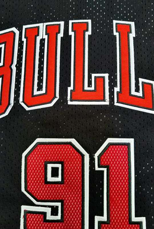 1997/98 Chicago Bulls RODMAN #91 Black Classics Basketball Jersey (Closely Stitched)