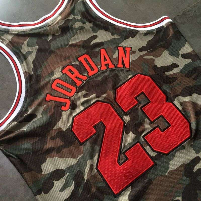 1997/98 Chicago Bulls JORDAN #23 Camouflage Classics Basketball Jersey (Closely Stitched)