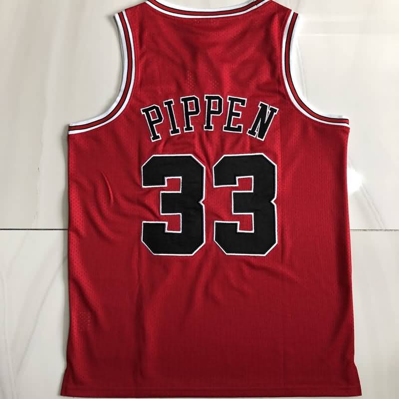 1997/98 Chicago Bulls PIPPEN #33 Red Champion Classics Basketball Jersey (Closely Stitched)