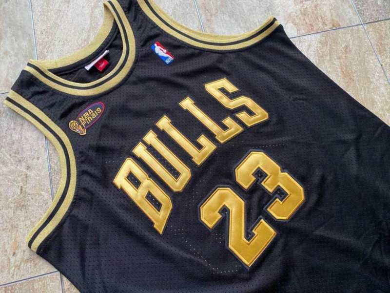 1997/98 Chicago Bulls JORDAN #23 Black Finals Classics Basketball Jersey (Closely Stitched)