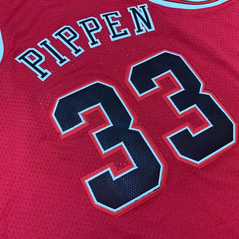 1997/98 Chicago Bulls PIPPEN #33 Red Finals Classics Basketball Jersey (Closely Stitched)