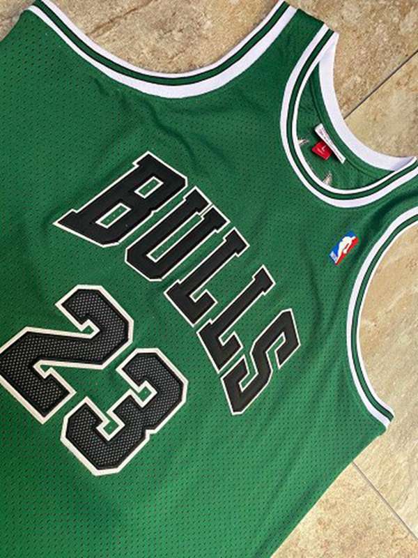 1997/98 Chicago Bulls JORDAN #23 Green Classics Basketball Jersey (Closely Stitched)