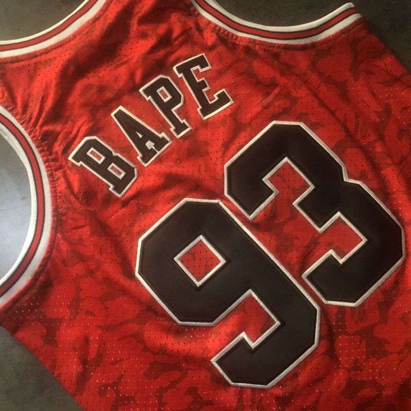 1997/98 Chicago Bulls BAPE #93 Red Classics Basketball Jersey (Closely Stitched)